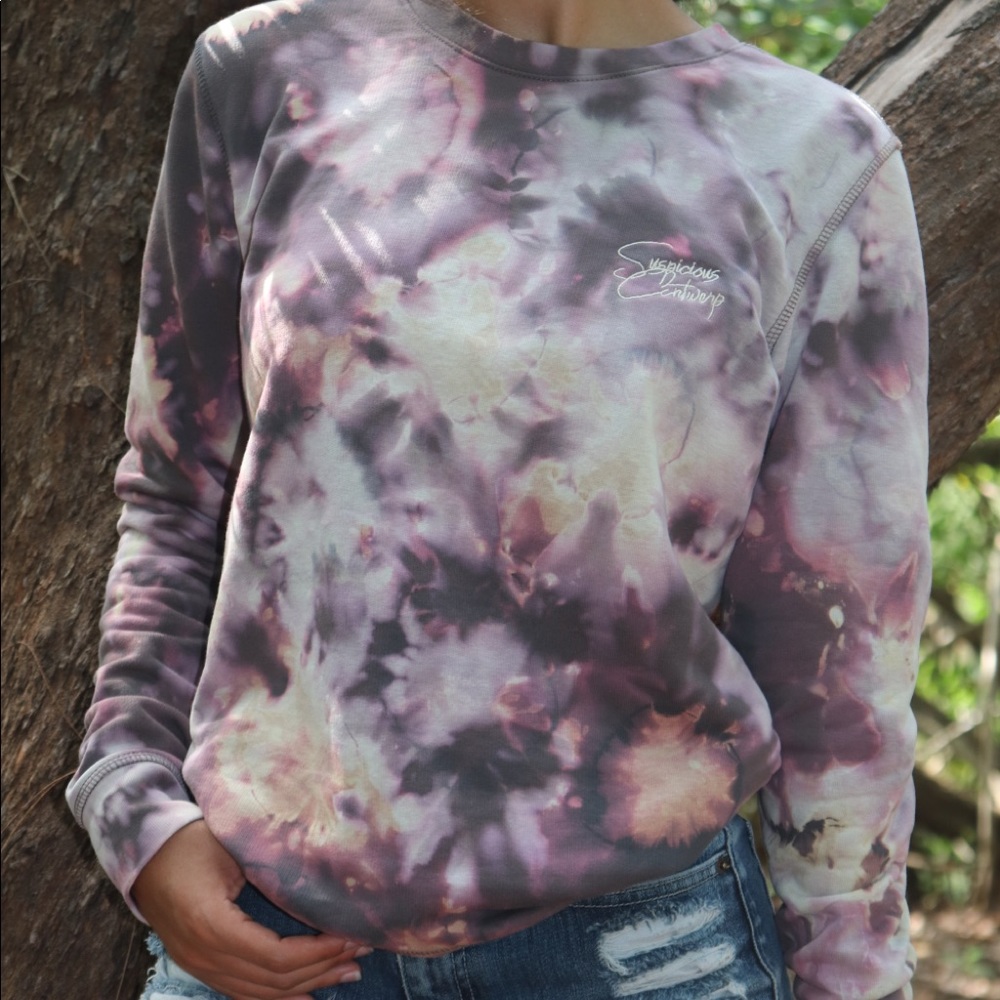 Suspicious Antwerp sweater, I dyed and bleached.